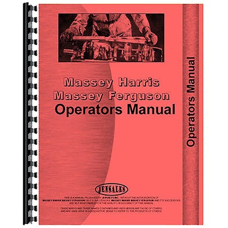 New Fits Massey Harris 70 Combine Operator's Manual (Self-Propelled)